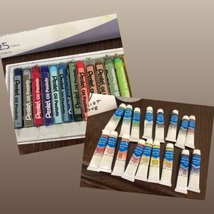 Art Set - Oil Pastels, Watercolors